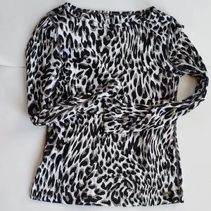 CALVIN KLEIN COTTON leopard athletic top small